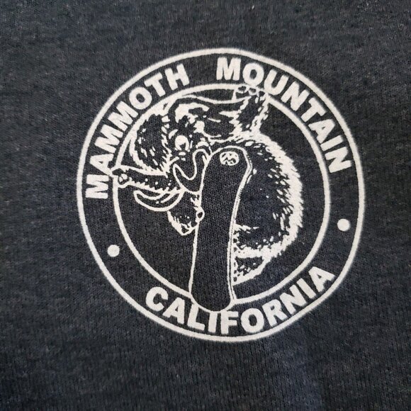 Mammoth Mountain Zip Up Hoodie Jacket Wooly California Snowboard Gray Mens Small - Picture 3 of 10